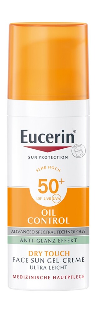 Солнцезащитный гель-крем с ликохалконом для проблемной кожи лица Eucerin Sun Protection Oil Control Face Sun Gel-Creme SPF 50+