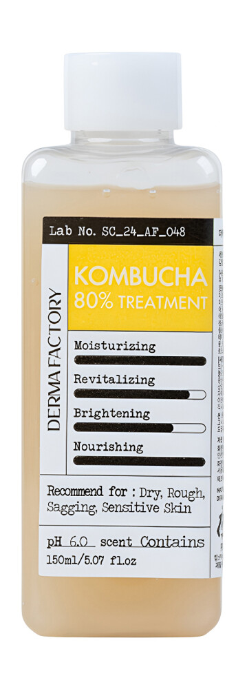 Тонер с ферментами чёрного чая для лица Derma Factory Kombucha 80% Treatment