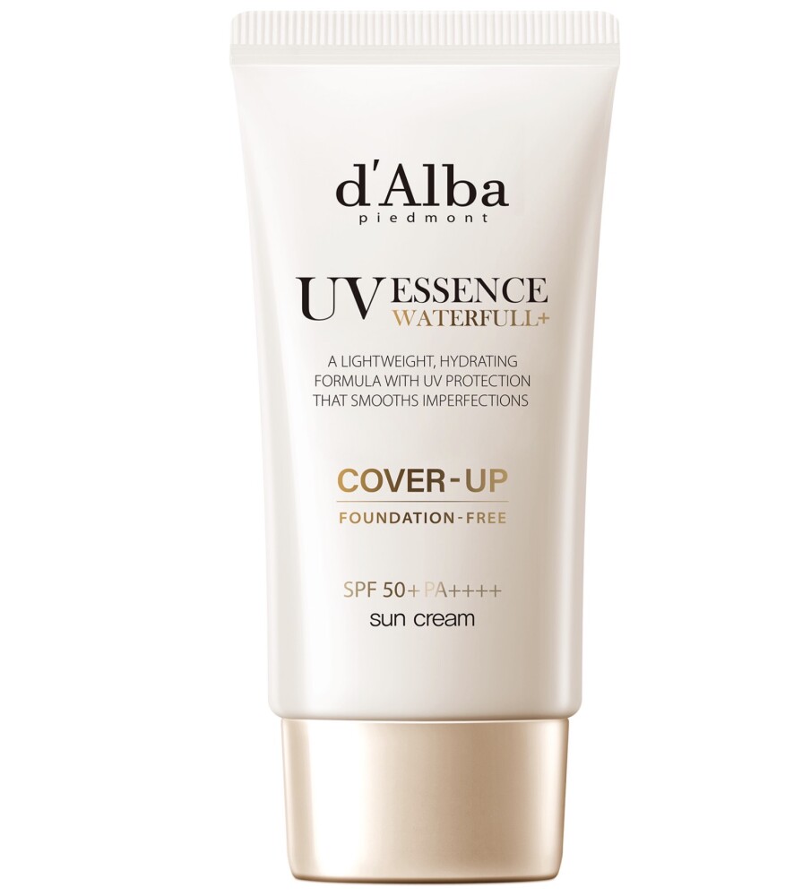 D'Alba UV Essence Waterfull+ Cover-Up Foundation Free Sun Cream SPF 50+PA++++ – Тональная солнцезащитная эссенция