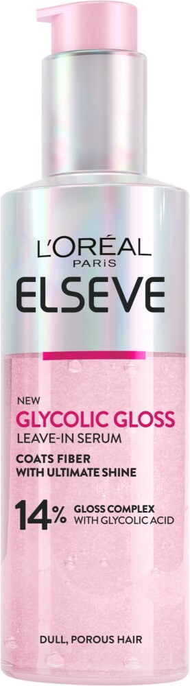 Несмываемая сыворотка для придания блеска и мягкости волосам L'Oreal Pariss Elseve Glycolic Gloss Leave-In Serum