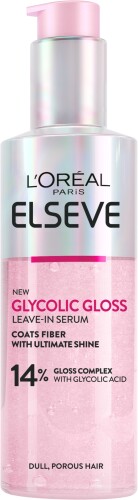 Несмываемая сыворотка для придания блеска и мягкости волосам L'Oreal Pariss Elseve Glycolic Gloss Leave-In Serum
