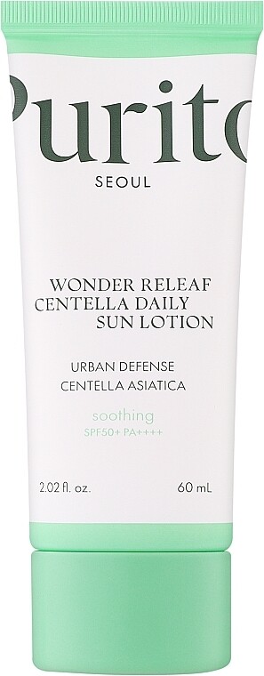 Солнцезащитный лосьон с центеллой Purito Wonder Releaf Centella Daily Sun Lotion SPF50+ PA50++++
