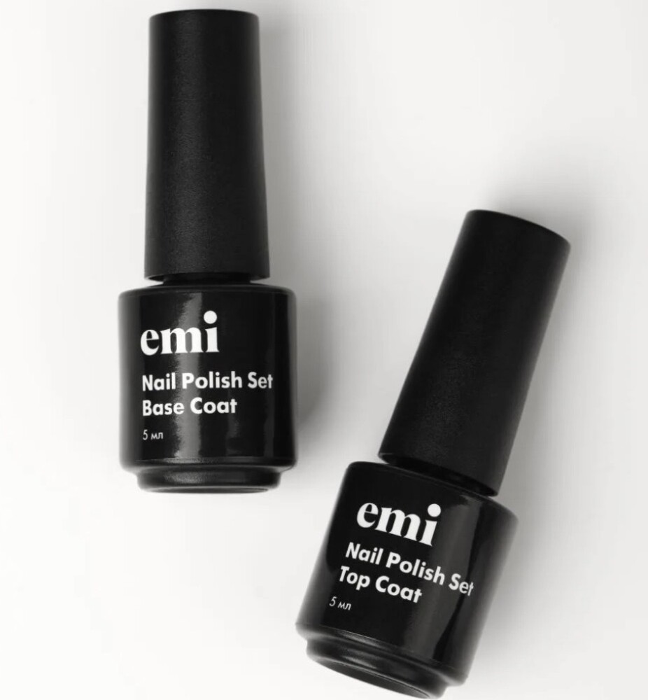 Набор для маникюра Emi Nail Polish Set Base Coat + Top Coat