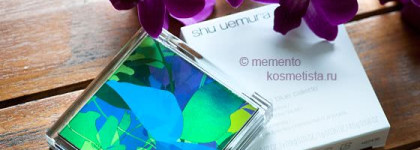 Shu Uemura Morphorium Blue Palette, лимитированная палетка из весенней коллекции - свотчи, упаковка, качество