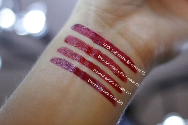Две матовых красотки NYX Soft Matte Lip Cream в оттенках Monte carlo и Cannes