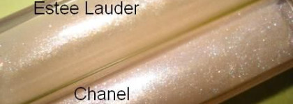 Сравнение двух блесков: Chanel Levres Scintillantes #98 Galactic и Estee Lauder Pure Colour #43 Opulent Opal