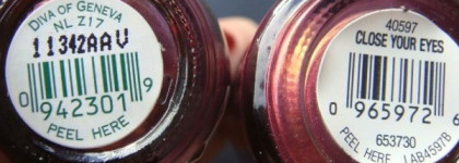 Почти близнецы OPI Diva Of Geneva NL Z17 & Orly Close your eyes 40597