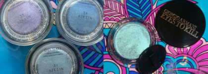Зимой пришла осень и унесла в лето. Giorgio Armani Eyes to Kill Intense silk eye shadow: #31 june beetle, #33 scarab violetta, #34 blue beetle