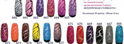 Эффект кракелюра. Лак для ногтей "Dance Legend" №  661