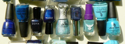 Сине-голубая составляющая моей коллекции лаков