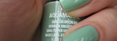Ноготки цвета мяты - Mavala Aquamarine #154; OPI Marmaid's Tears NLp18 +  OPI Silver Shatter NLe62