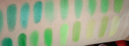 Палетка теней 120 цветов Manly - свотчи