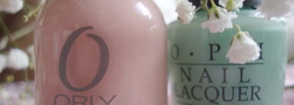 Orly Prelude to a Kiss & OPI  Hey! Get in lime