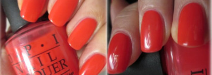 Моя оранжево-алая стекляшка от OPI - Big Hair... Big Nails