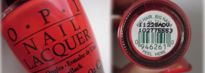 Моя оранжево-алая стекляшка от OPI - Big Hair... Big Nails