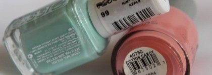 Двухцветный весенний маникюр Essie Mint Candy Apple # 99 + Orly # 40730 Cotton Candy