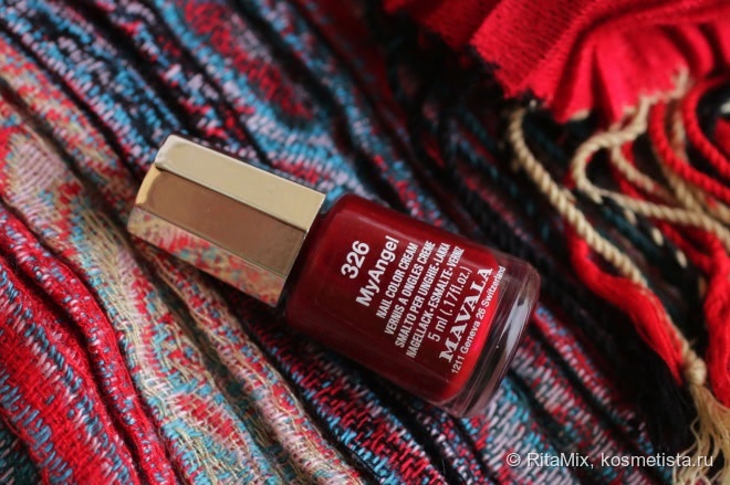 Вишневое наслаждение с Mavala Nail Color Cream # 326 My Angel из весенней коллекции 2016г Mavala I Love Mini Color’s Mavala