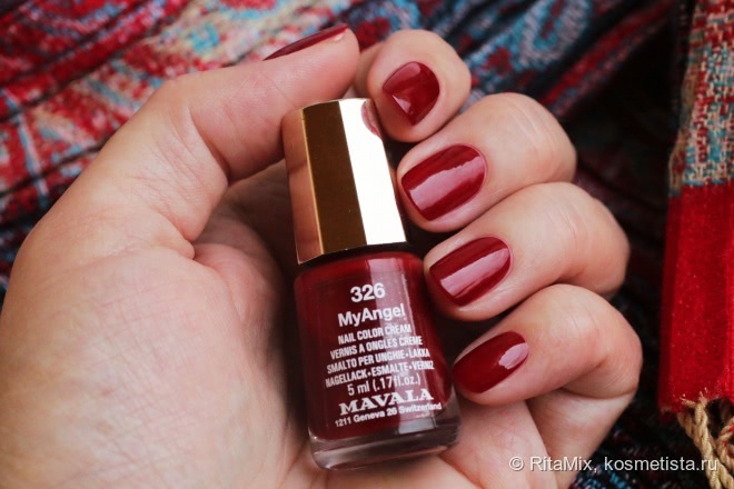 Вишневое наслаждение с Mavala Nail Color Cream # 326 My Angel из весенней коллекции 2016г Mavala I Love Mini Color’s Mavala