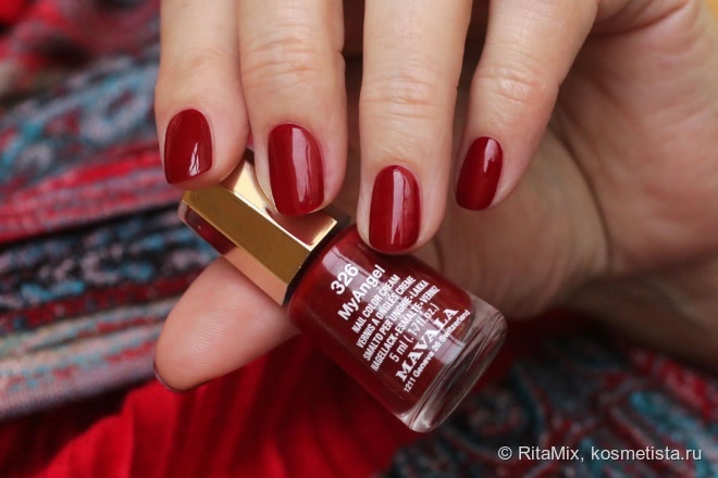 Вишневое наслаждение с Mavala Nail Color Cream # 326 My Angel из весенней коллекции 2016г Mavala I Love Mini Color’s Mavala