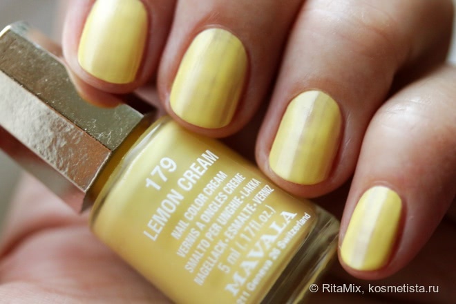 Mavala Nail Color Cream # 179 Lemon Cream из деликатесной коллекции Delicious Nail Polish Collection
