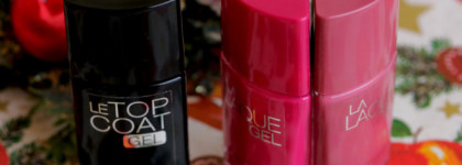 Маникюр с Bourjois La Laque Gel & Le Top Coat Gel. Два оттенка - # 7 Lycheers и # 6 Fuchsiao Bella