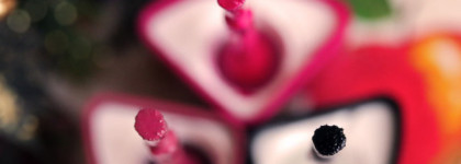 Маникюр с Bourjois La Laque Gel & Le Top Coat Gel. Два оттенка - # 7 Lycheers и # 6 Fuchsiao Bella