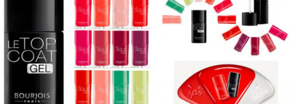Маникюр с Bourjois La Laque Gel & Le Top Coat Gel. Два оттенка - # 7 Lycheers и # 6 Fuchsiao Bella