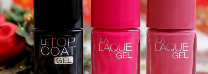 Маникюр с Bourjois La Laque Gel & Le Top Coat Gel. Два оттенка - # 7 Lycheers и # 6 Fuchsiao Bella