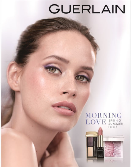 Guerlain Morning Love Makeup Collection Spring 2019. Голографическая пудра-хайлайтер и помада "персиковая звезда"