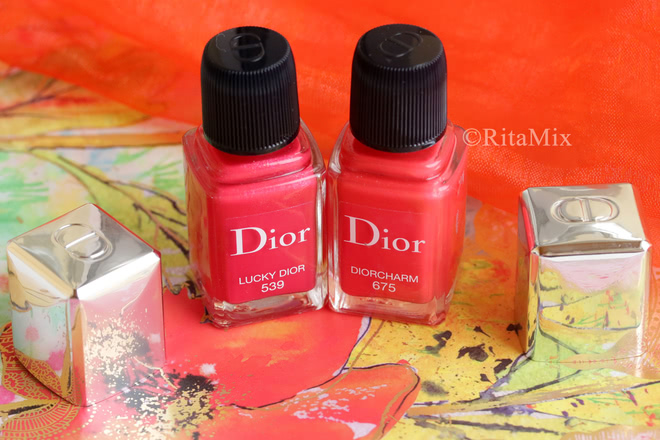 Два оттенка для лета. Dior Le Vernis # 539 Lucky Dior и Dior Le Vernis # 675 Diorcharm