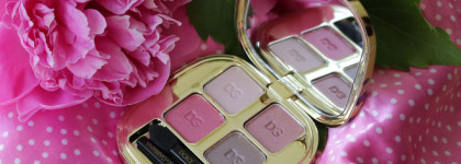 Dolce & Gabbana Smooth Eye Colour Quad Eyeshadow # 6 Romantic Rose. Бонус: сравнение с палеткой Shiseido Luminizing Satin Eye Color Trio # 711 Pink Sands