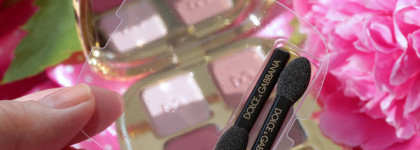 Dolce & Gabbana Smooth Eye Colour Quad Eyeshadow # 6 Romantic Rose. Бонус: сравнение с палеткой Shiseido Luminizing Satin Eye Color Trio # 711 Pink Sands