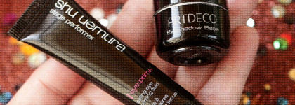 Сравниваю две базы под тени - дешевую ArtDeco Eyeshadow Base и дорогую Shu Uemura Prime Eye