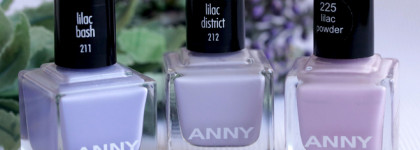 Лиловая пастель Anny. Anny Nail Polish: # 211 lilac bash, # 212 lilac district, # 225 lilac powder