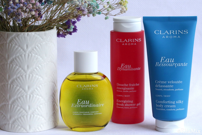 Уход за телом Clarins Aroma: гель для душа, крем для тела и шикарная ...