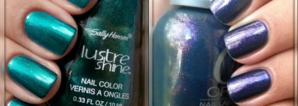 Неоднозначные лаки для ногтей Orly High on hope & Sally Hansen lustre shine Scarab