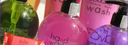 Sephora: банная линия + миниатюры туши, тоника для лица и смывки для глаз