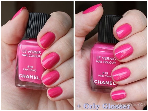 Две фуксии: инновационный Clinique a different nail enamel # 04 Hi Sweetie против