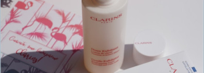 Clarins: Gentle Exfoliator Brightening Toner и Day Screen Multi-Protection SPF 50