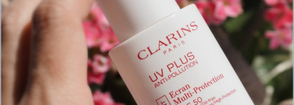 Clarins: Gentle Exfoliator Brightening Toner и Day Screen Multi-Protection SPF 50