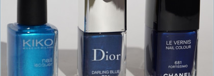 Синие лаки-старички (Kiko 521, Chanel #681 Fortissimo, Dior #791 Darling blue)