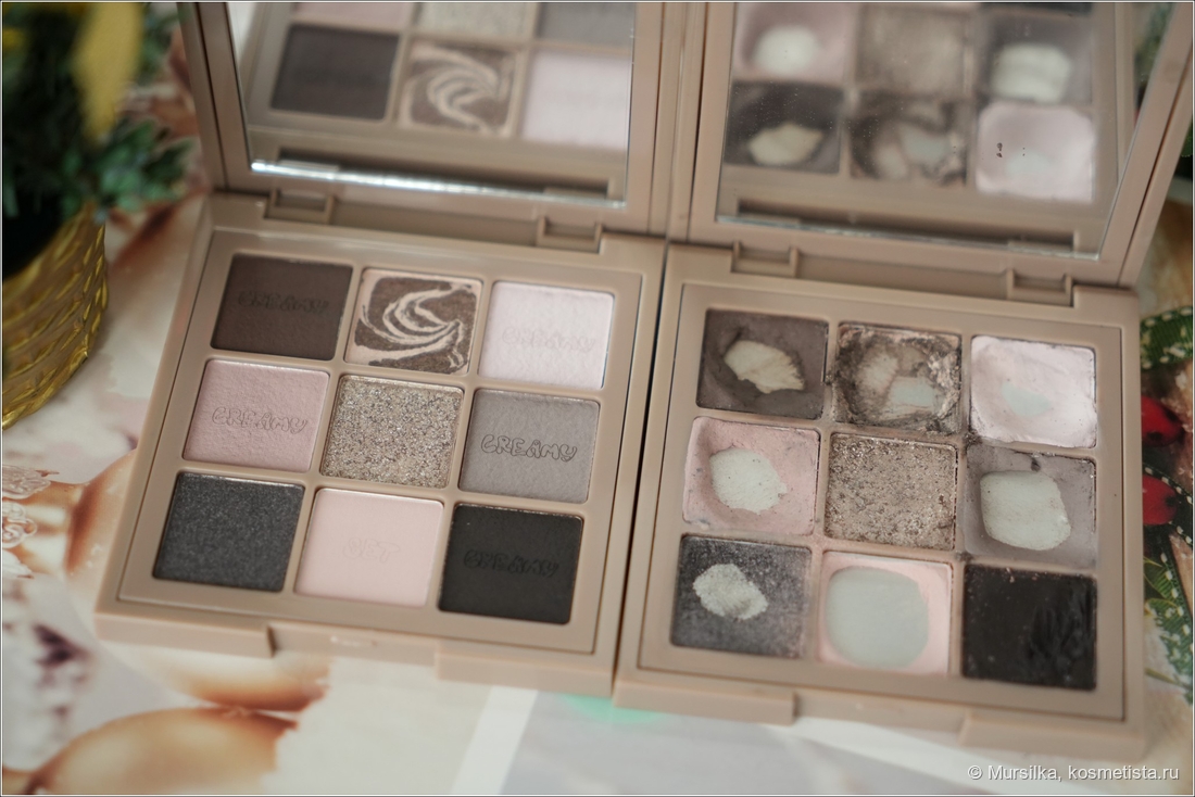 слева - новая палетка, справа - расход за год