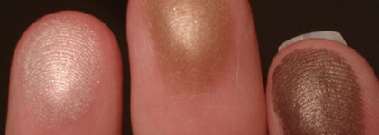 Shiseido hydro-powder eye shadow H4 Spring Plum и Luminizing Satin eye color trio BR 307 Strata