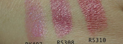 Помады Shiseido Shimmering Rouge оттенки РК407 , RS308 и RS310 - мерцающие губки