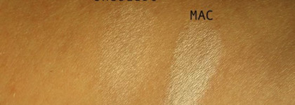 Shiseido luminizing Satin Face Color WT 905 и MAC Cream Color Base Luna