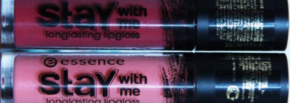 Essence Stay with me longlasting lipgloss в оттенке 01 me&my icecream и 10 pretty witty