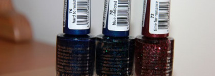 Знакомство с Essence - три бутылька и 5 вариантов маникюра. 72 time to romance, 76 Hard to resist, 78 blue addicted