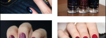Знакомство с Essence - три бутылька и 5 вариантов маникюра. 72 time to romance, 76 Hard to resist, 78 blue addicted