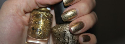А у нас дискотека с Opi Glitzerland и Essence make it golden