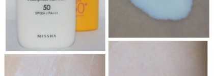 Два солнцезащитных молочка — Biore UV Perfect Block Milk Moisture SPF 50+ PA+++ и Missha All-Around Safe Block Waterproof Sun Milk SPF 50+ PA+++